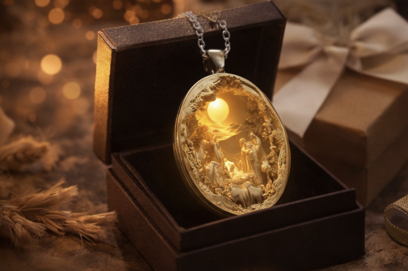 Sacred Light Pendant — A Symbol of Faith, Peace & Protection ✨