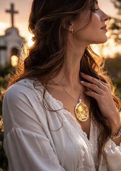 Sacred Light Pendant — A Symbol of Faith, Peace & Protection ✨