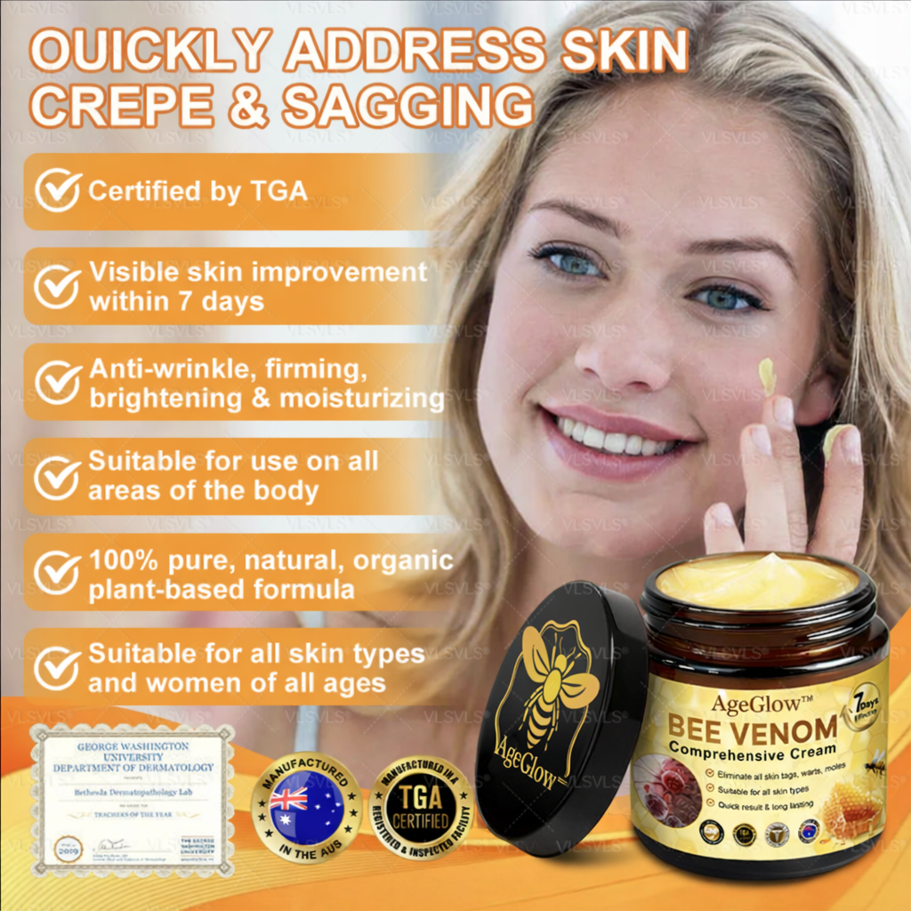 AgeGlow™ – Firming Anti-Aging Cream with Bee Venom Peptides [1 + 1 Free]