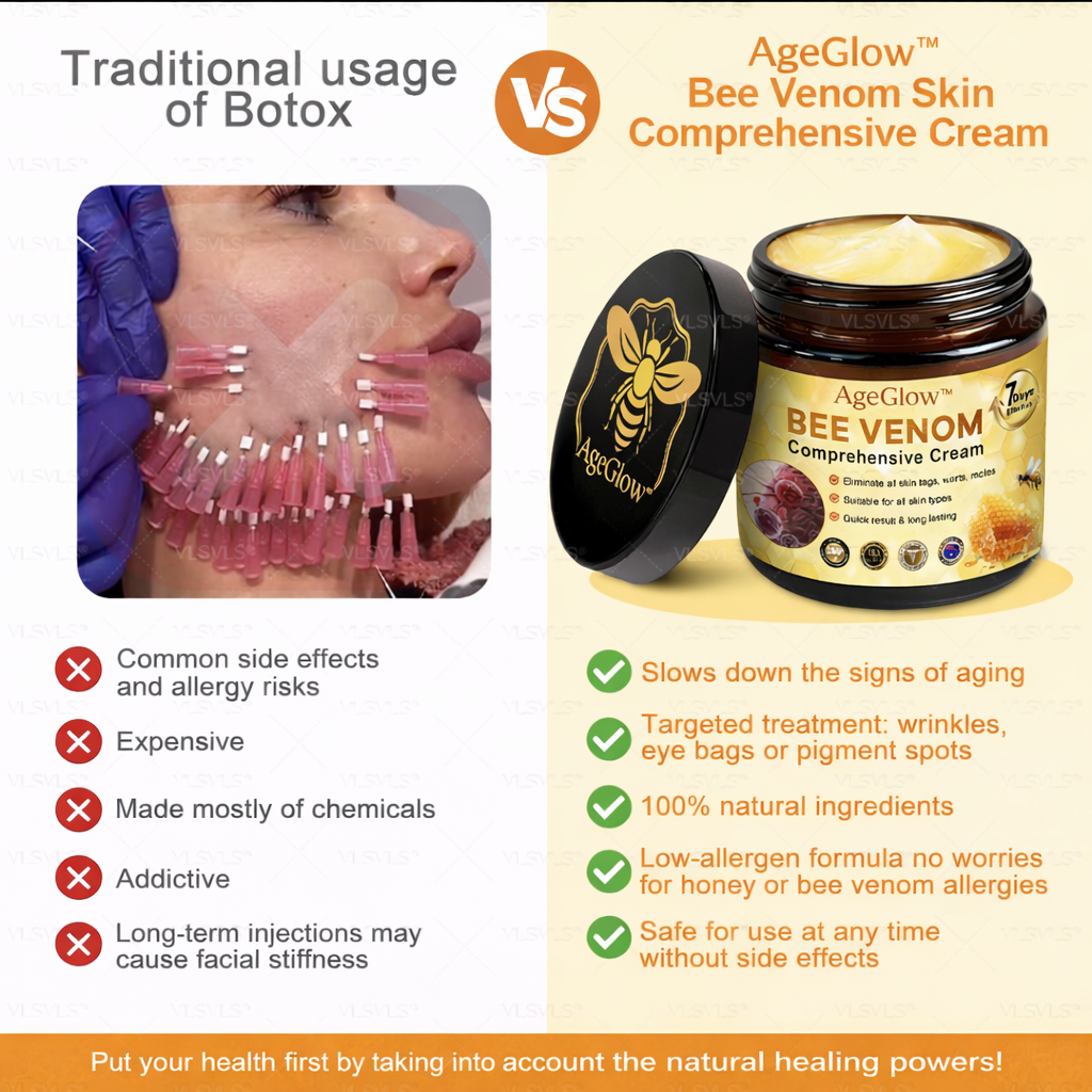 AgeGlow™ – Firming Anti-Aging Cream with Bee Venom Peptides [1 + 1 Free]