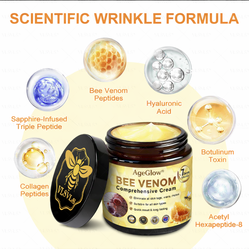 AgeGlow™ – Firming Anti-Aging Cream with Bee Venom Peptides [1 + 1 Free]