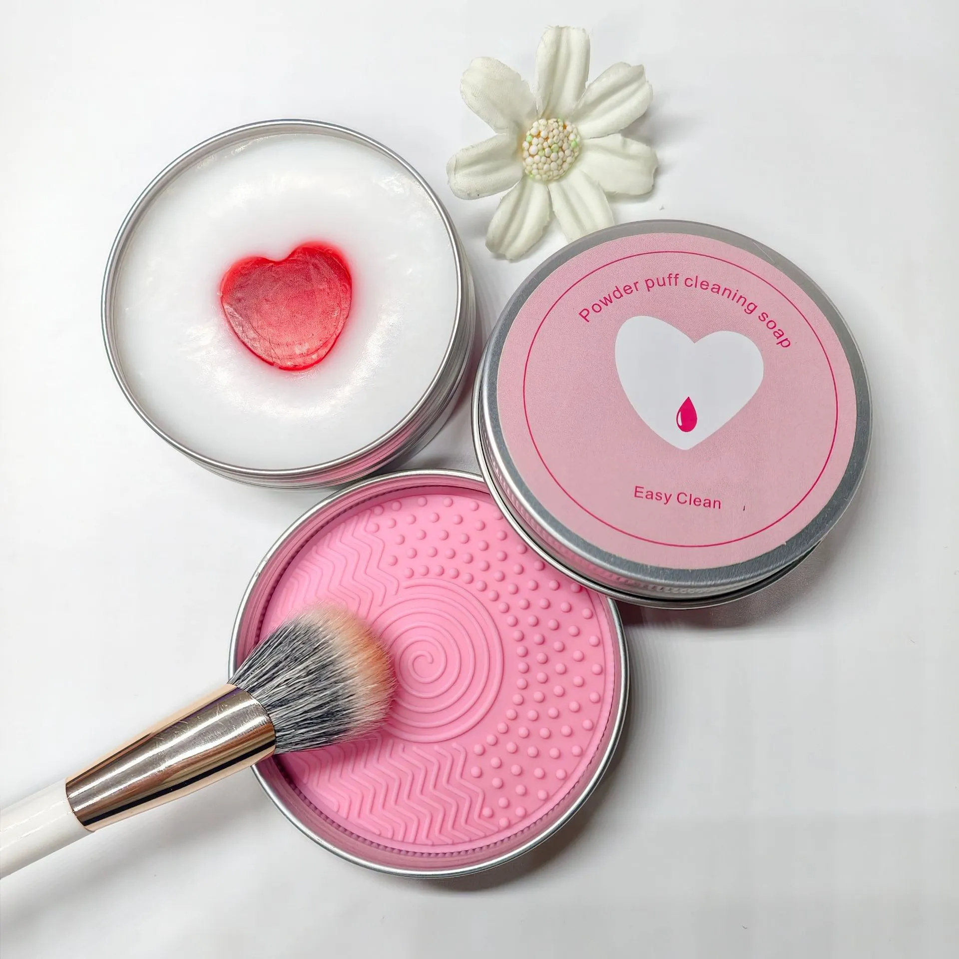 💐silicone Makeup Brush Cleaning Pad with Soap