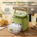 2-in-1 Large Capacity Ice Maker & Storage Bin Set