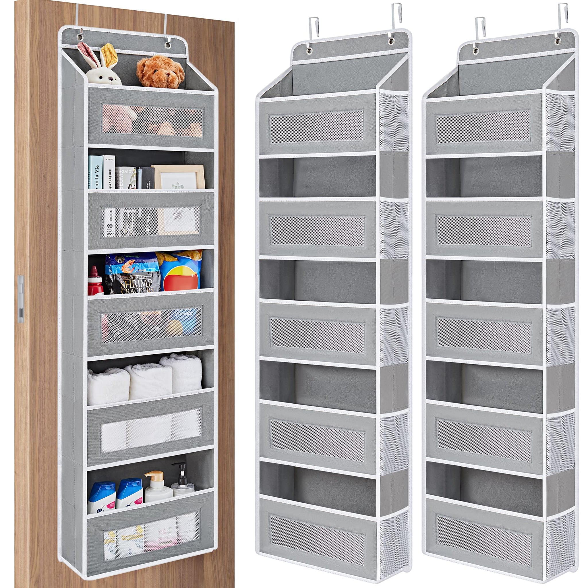 Over the Door Organizer Storage - Swing-Proof &amp; Multipurpose Space Saver