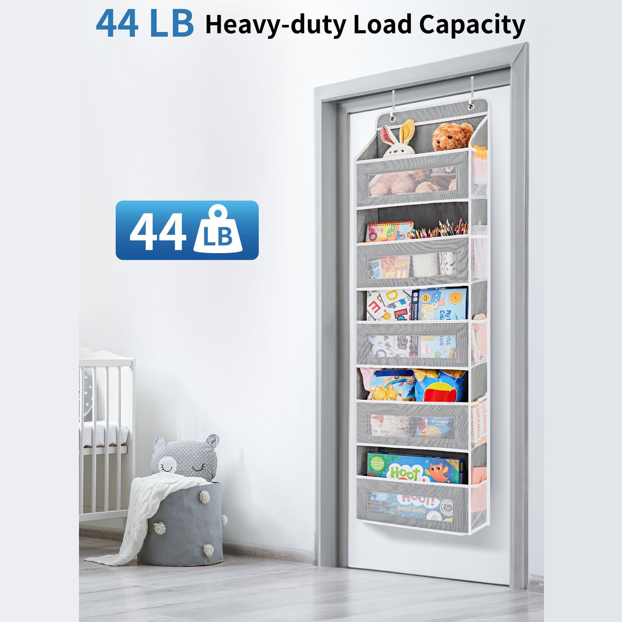 Over the Door Organizer Storage - Swing-Proof &amp; Multipurpose Space Saver