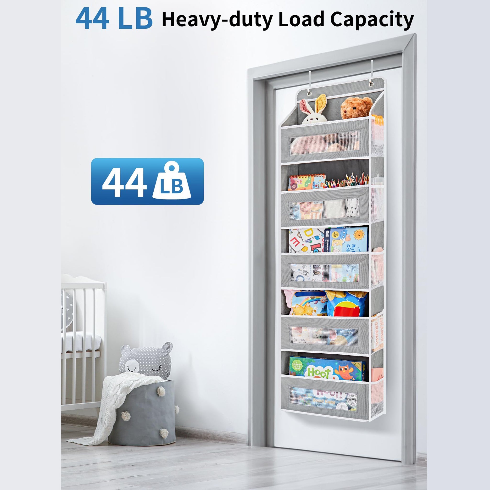 Over the Door Organizer Storage - Swing-Proof &amp; Multipurpose Space Saver