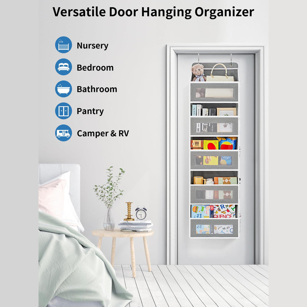 Over the Door Organizer Storage - Swing-Proof &amp; Multipurpose Space Saver