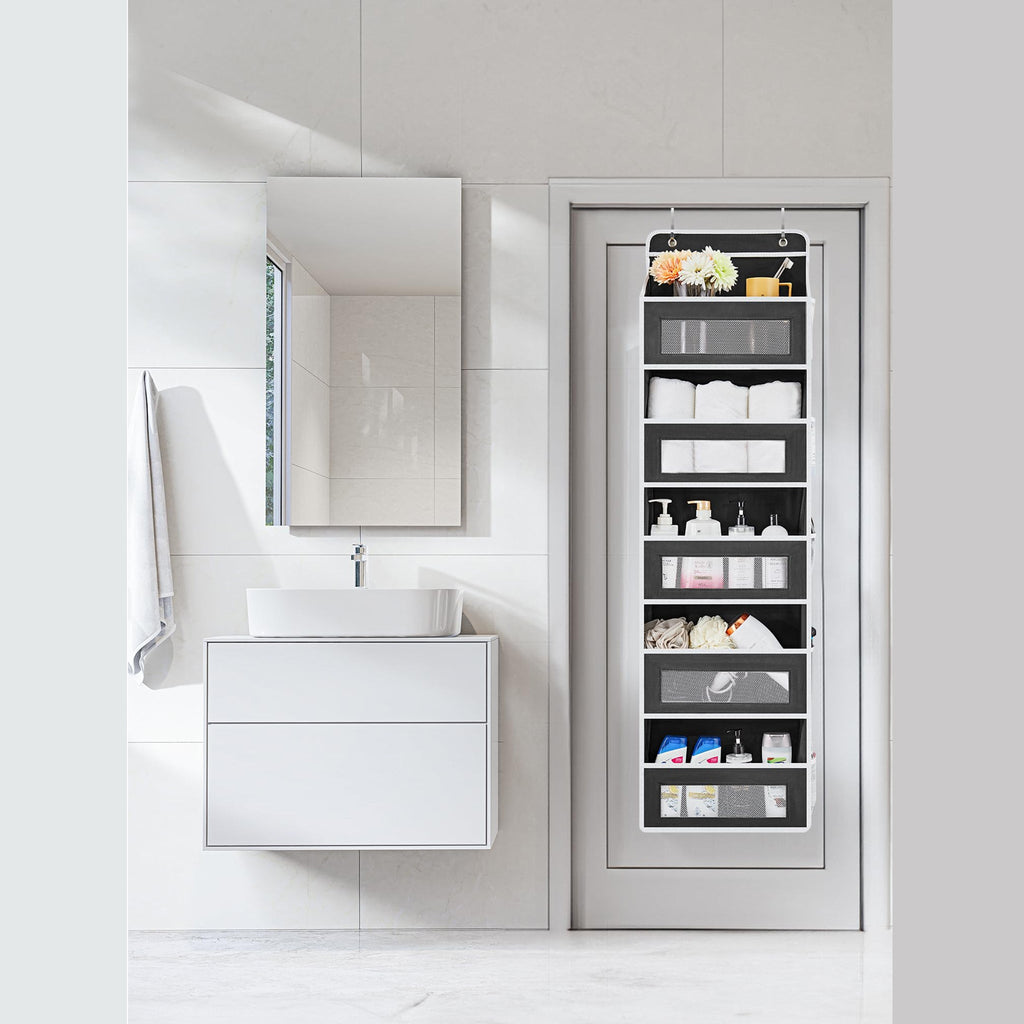 Over the Door Organizer Storage - Swing-Proof &amp; Multipurpose Space Saver
