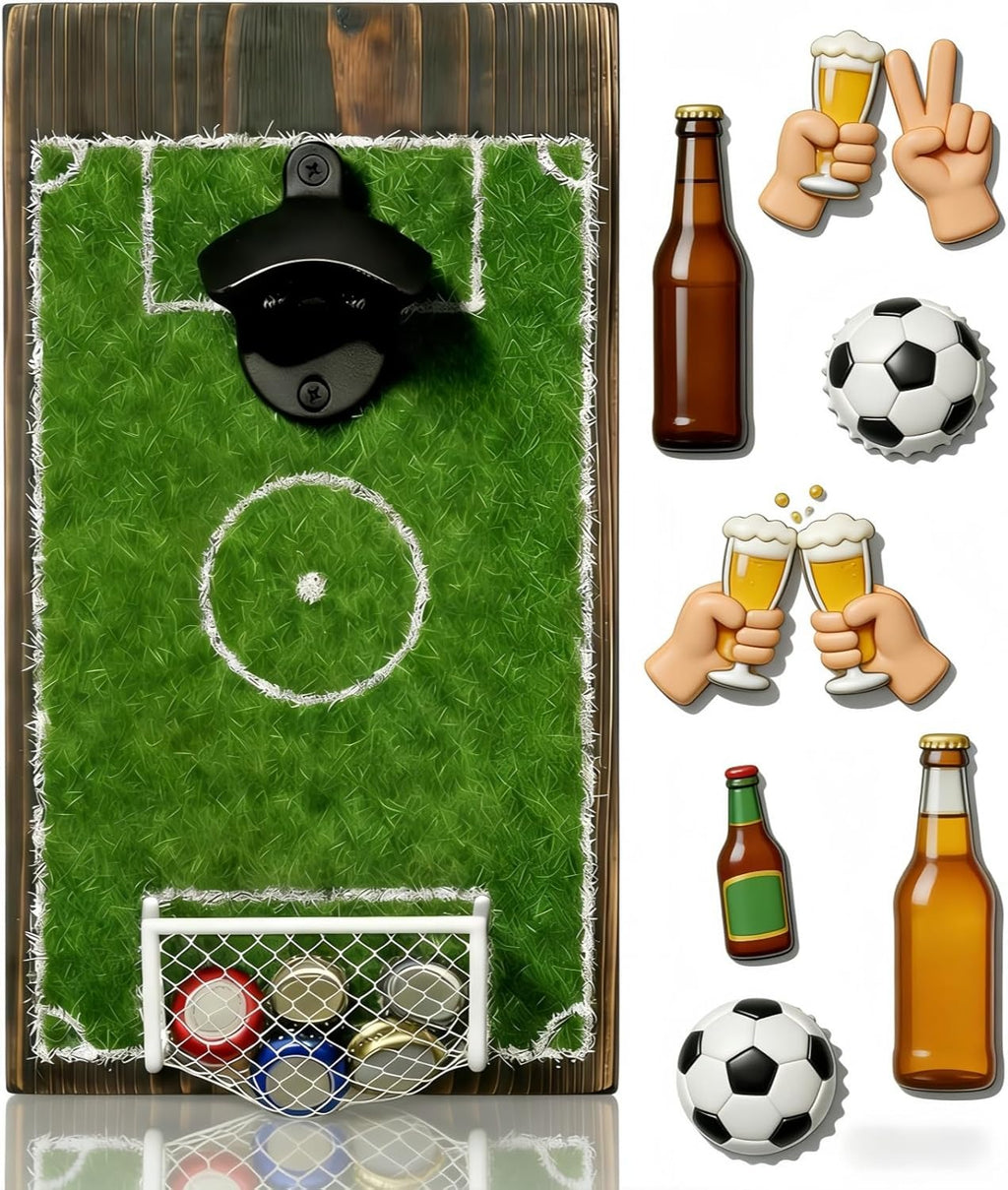 Soccer Field Bottle Opener Wall Decor