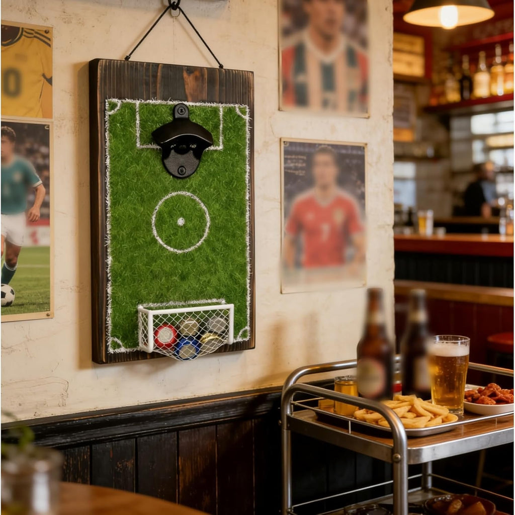 Soccer Field Bottle Opener Wall Decor