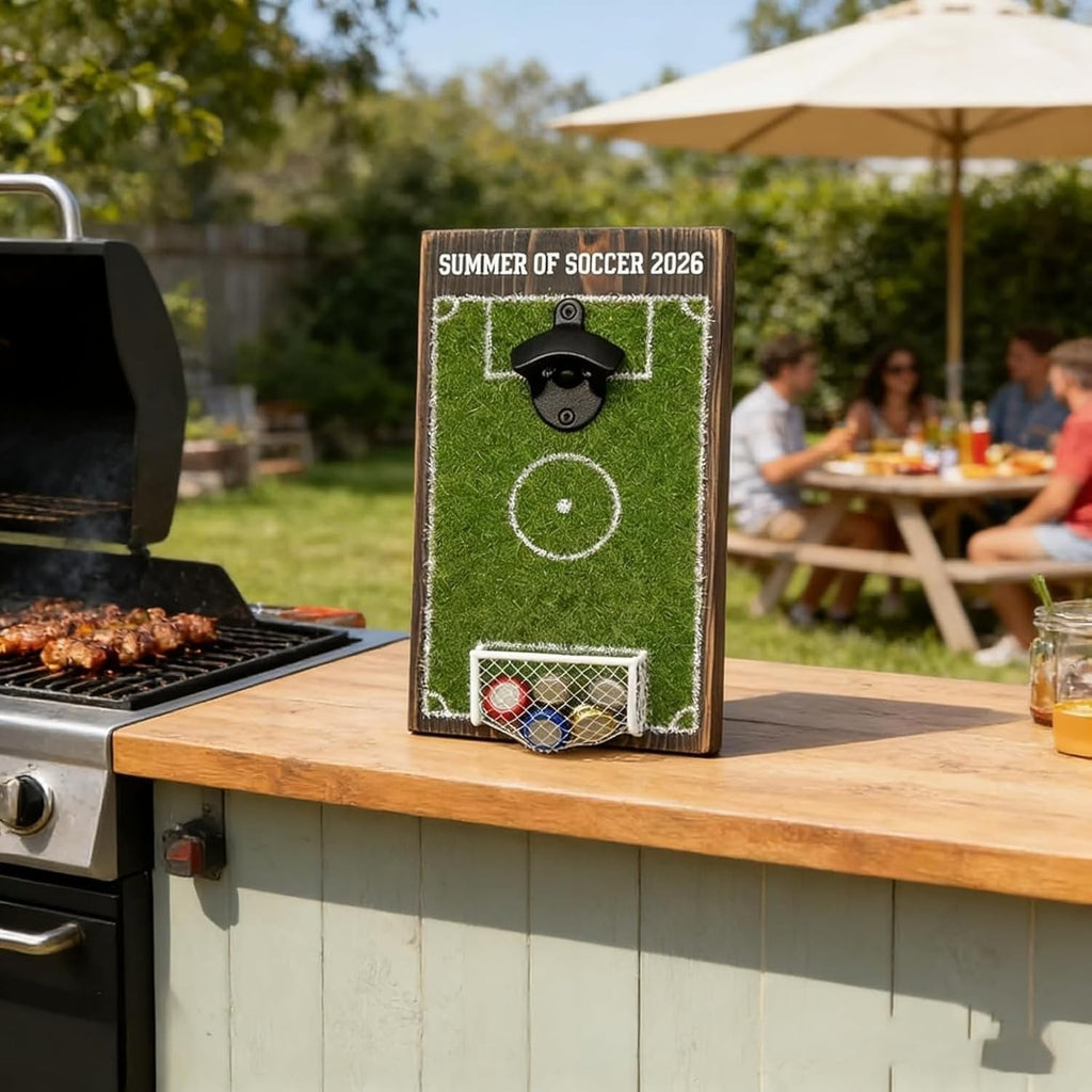Soccer Field Bottle Opener Wall Decor