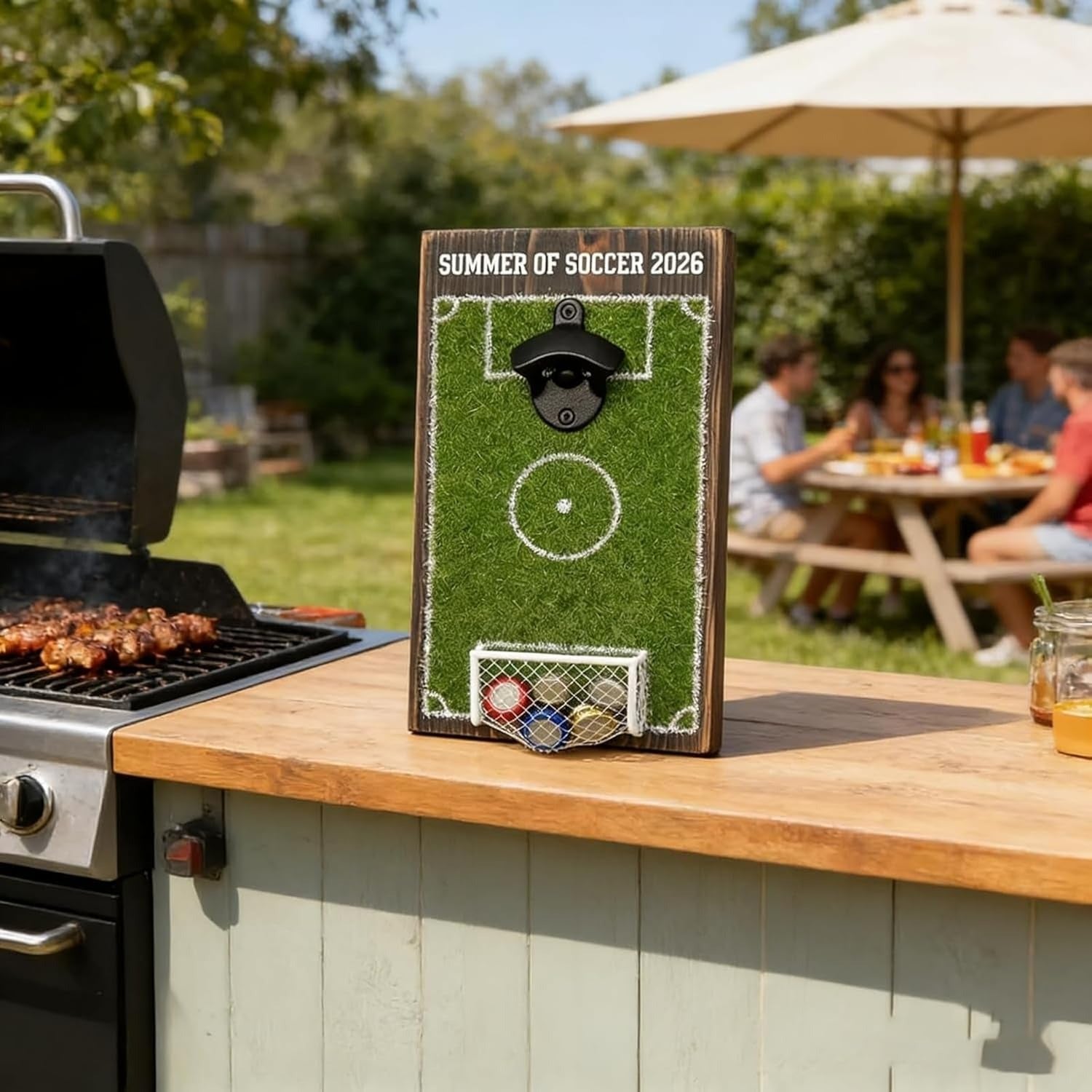 Soccer Field Bottle Opener Wall Decor