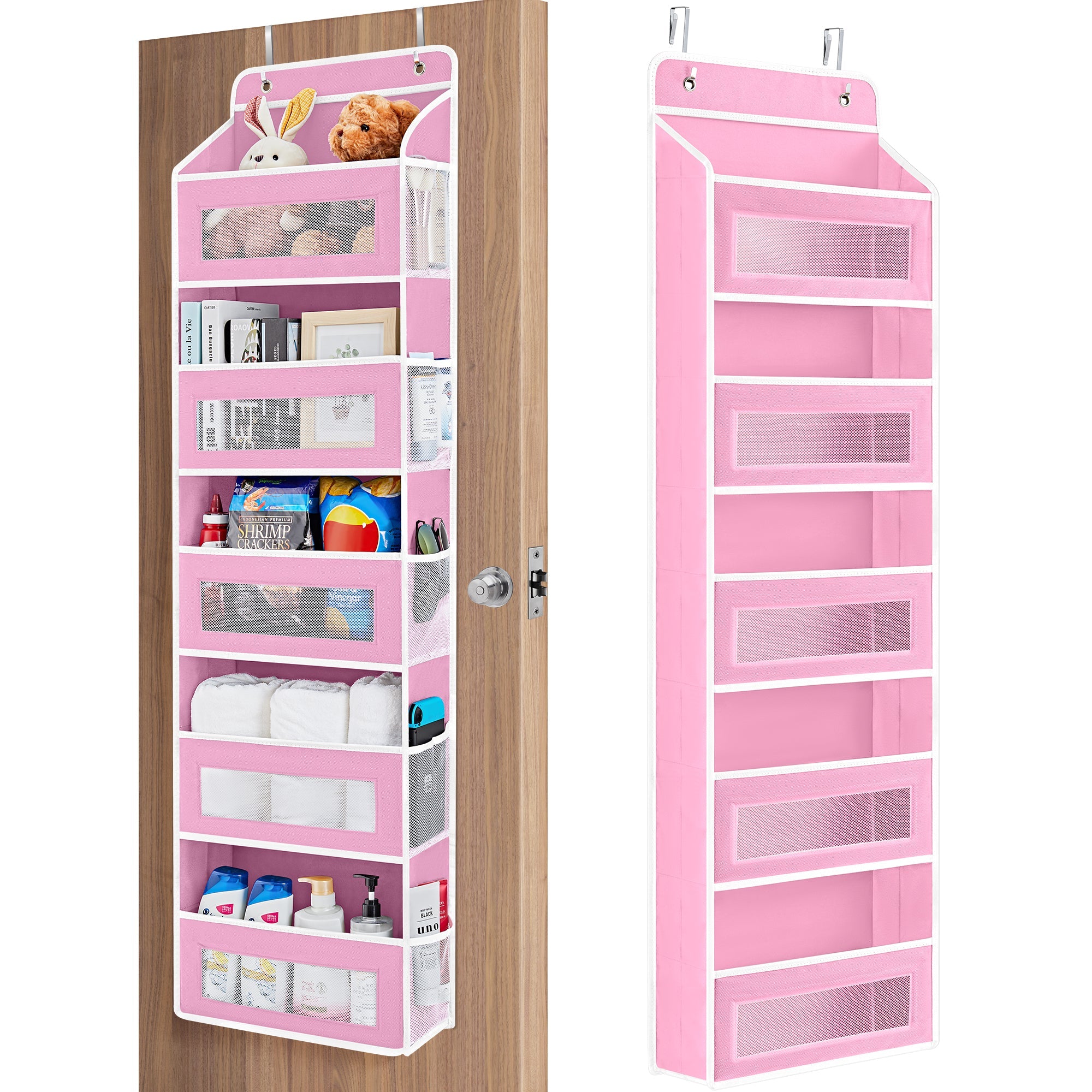 Over the Door Organizer Storage - Swing-Proof &amp; Multipurpose Space Saver