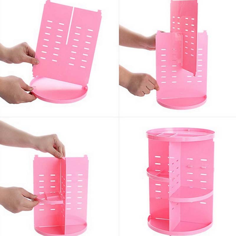 MAKEUP ORGANIZER 360-DEGREE ROTATING ROUND